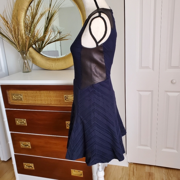 Rag & bone caviar crete tank skater navy blue dres - Picture 5 of 7